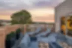 Staged Patio with sunset