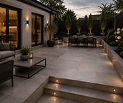 Outdoor porcelain tiling installation for gardens, patios and exterior entertainment areas