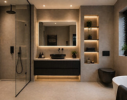 Modern tiling installation for kitchens, bathrooms and floors with high-quality finishes and precision workmanship