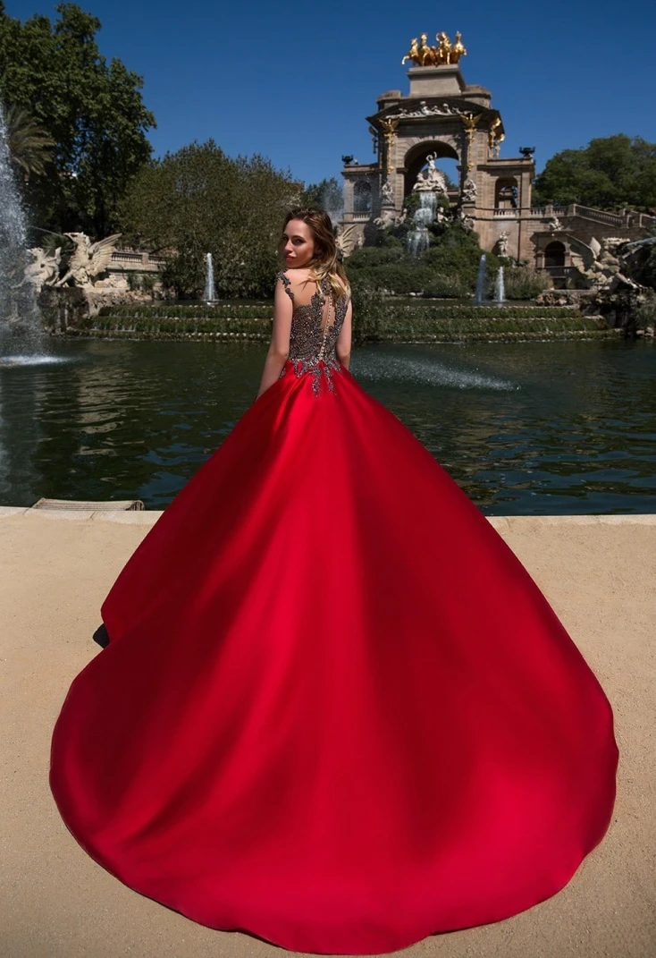 Thumbnail: Blanco - Pollardi Evening Gown