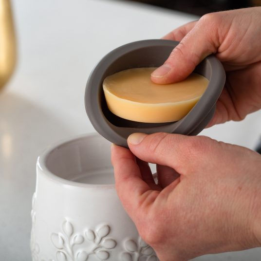 Thumbnail: Blue Herringbone Flip Dish Wax Warmer