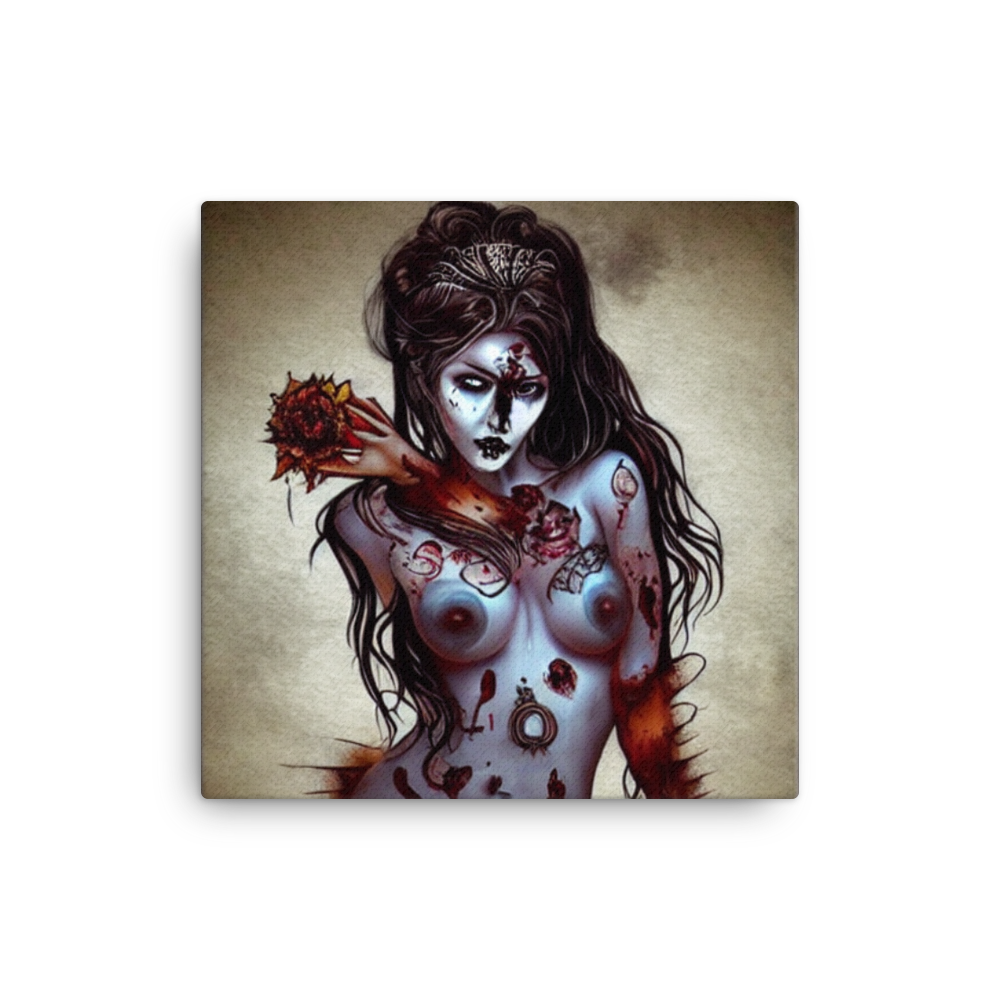 Zombie babe canvas
