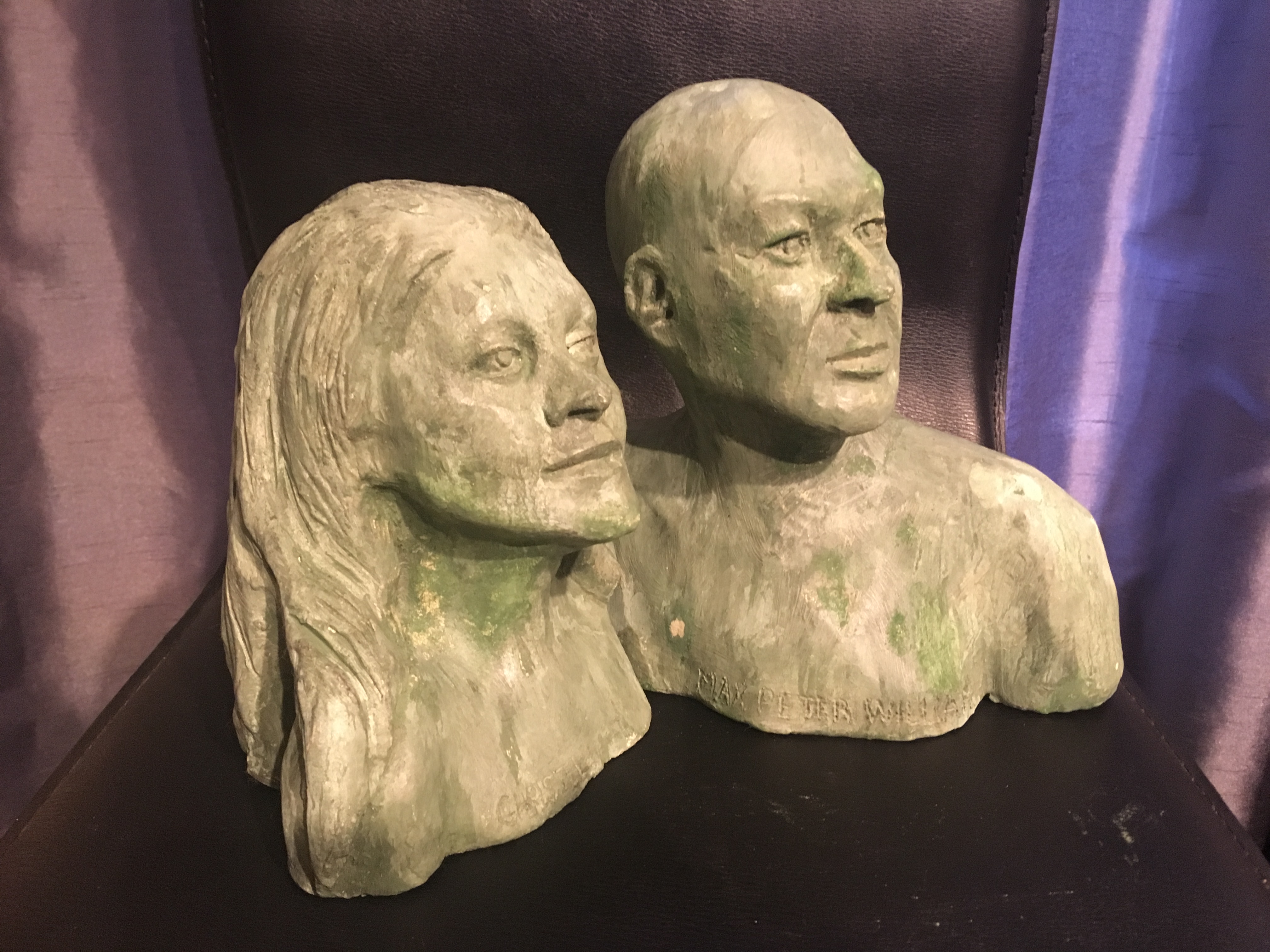 Bust of a terracotta couple