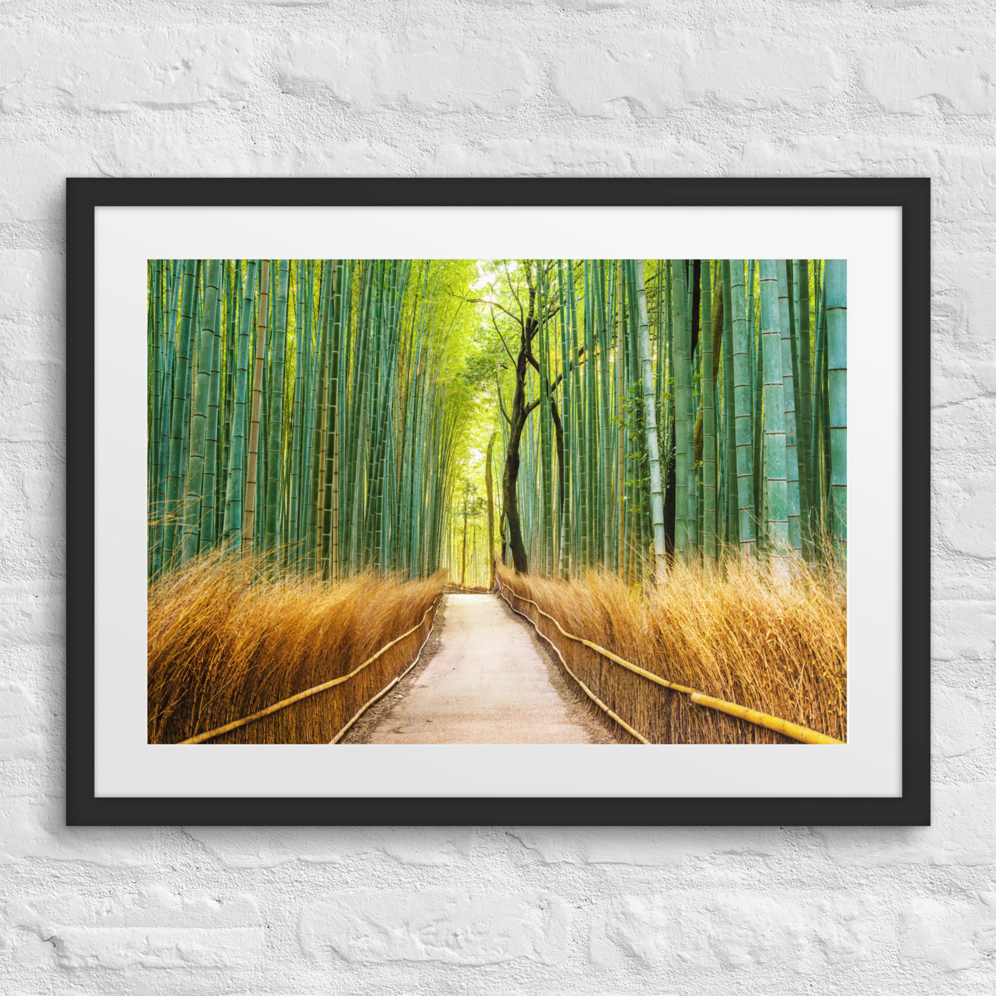 Bamboo Whisper Kyoto (4:3) - Gerahmter Druck