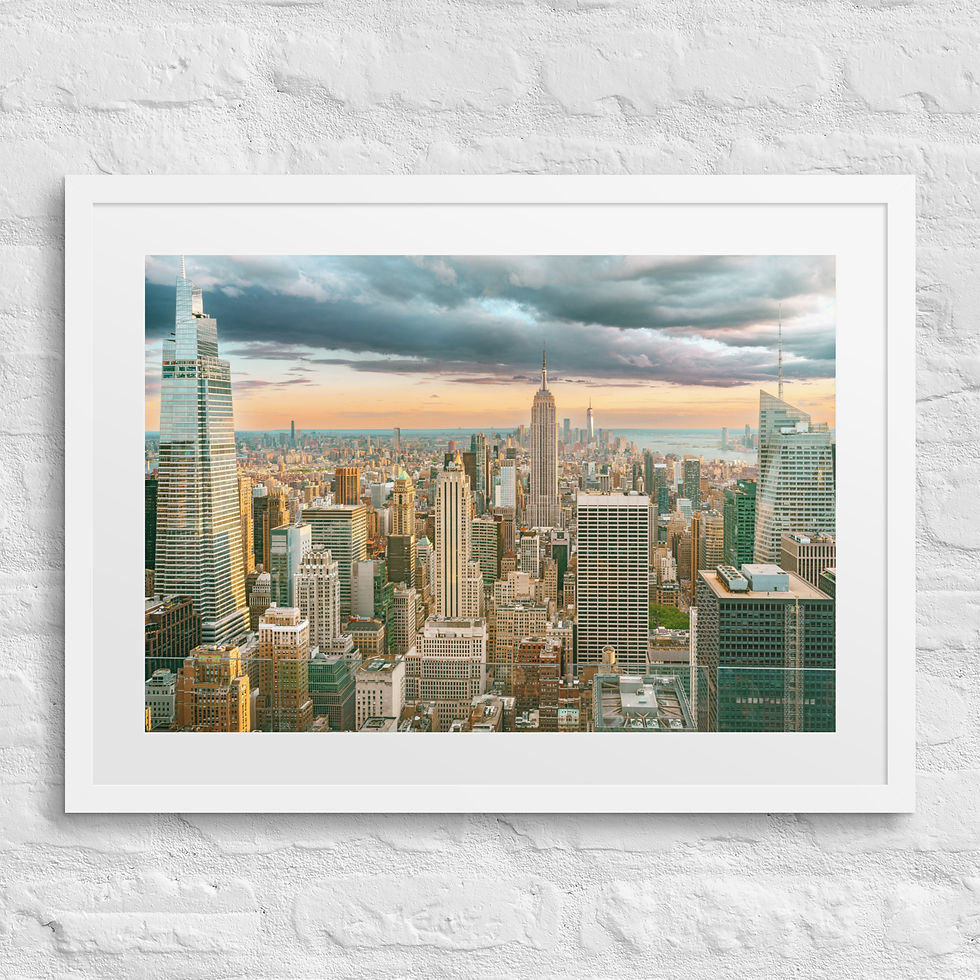 Thumbnail: New York Skyline (4:3) - Framed Print