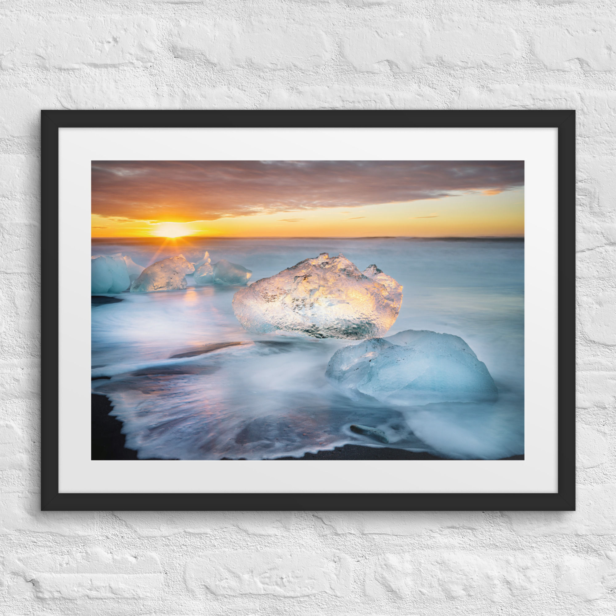 Diamond Beach Island (4:3) – Gerahmter Druck