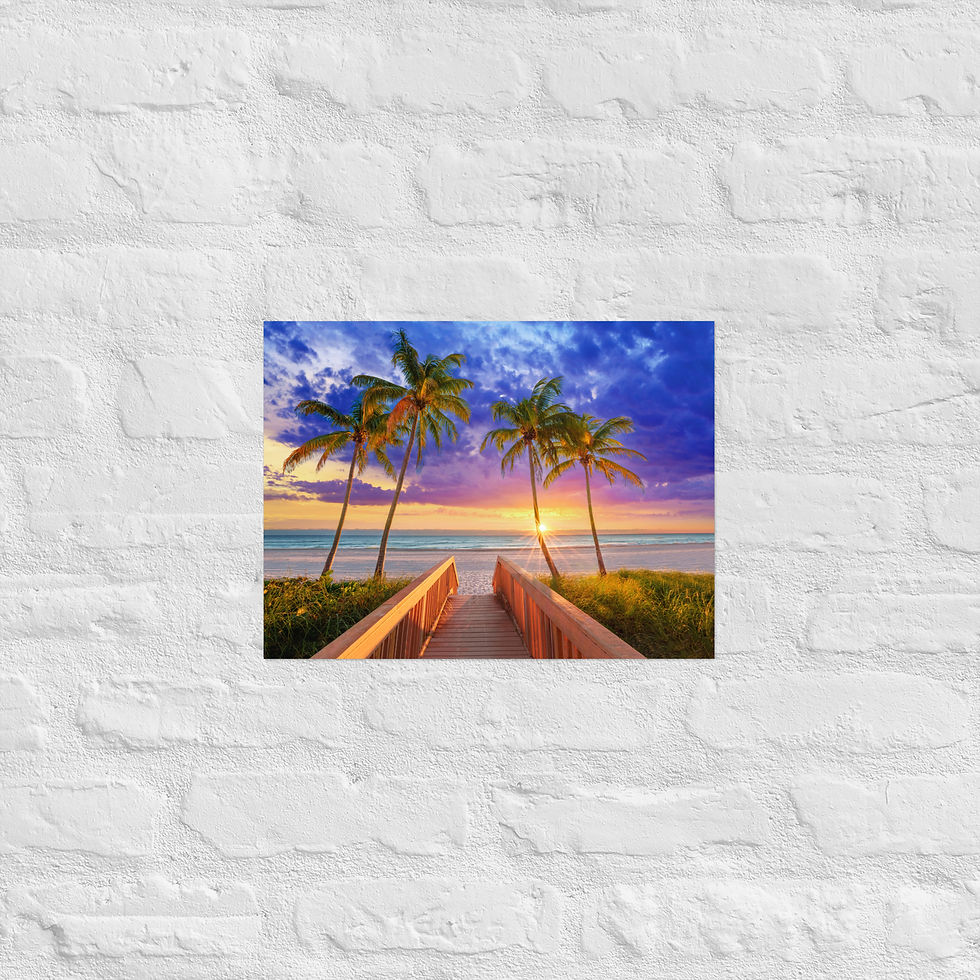 Thumbnail: Golden Sunrise Path to Paradise (4:3) - Print