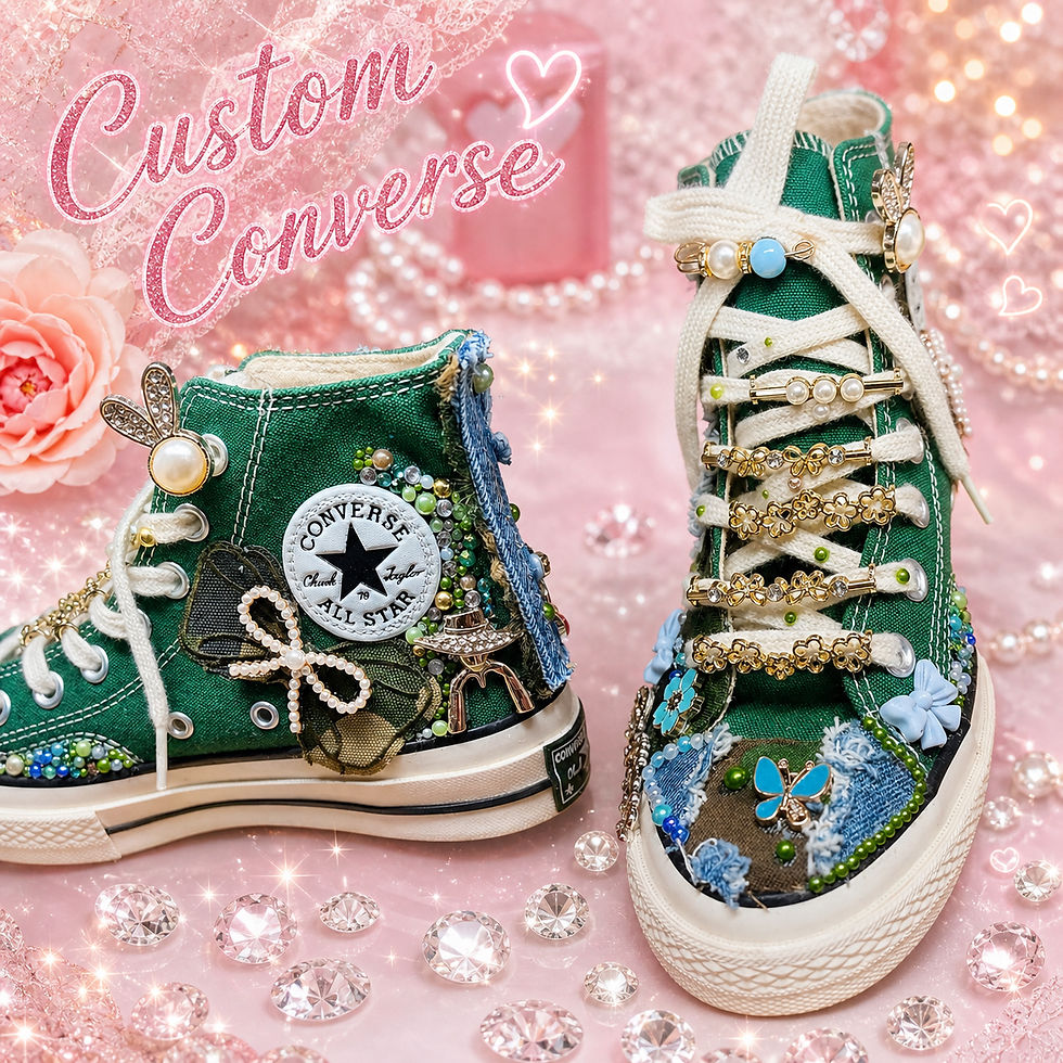 Thumbnail: Camo Sparkle Custom Converse