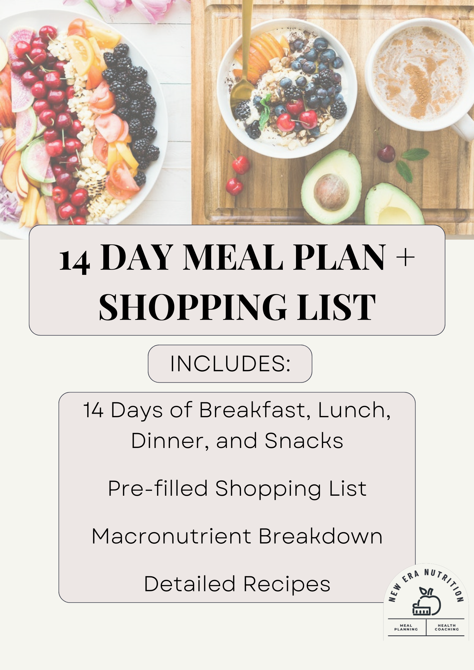 14 DAY MEAL PLAN+ SHOPPING LIST
