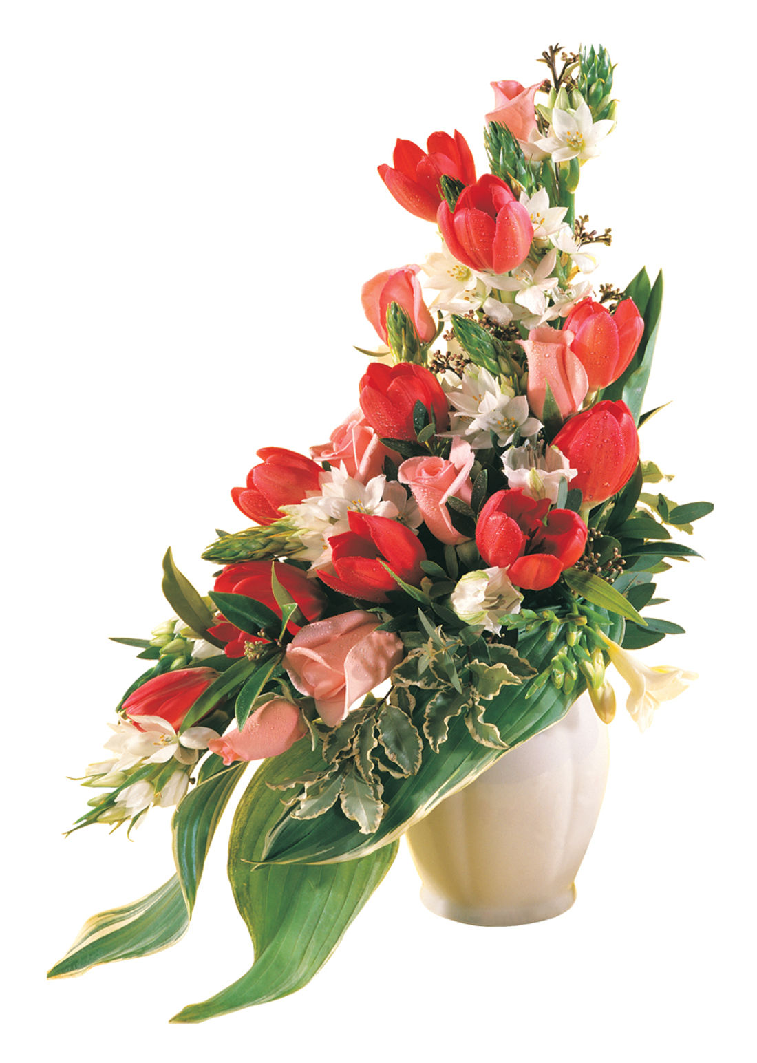 Elegant Botanical Splendor: Large Vinyl Modern Art Wall Sticker (Multicolor)