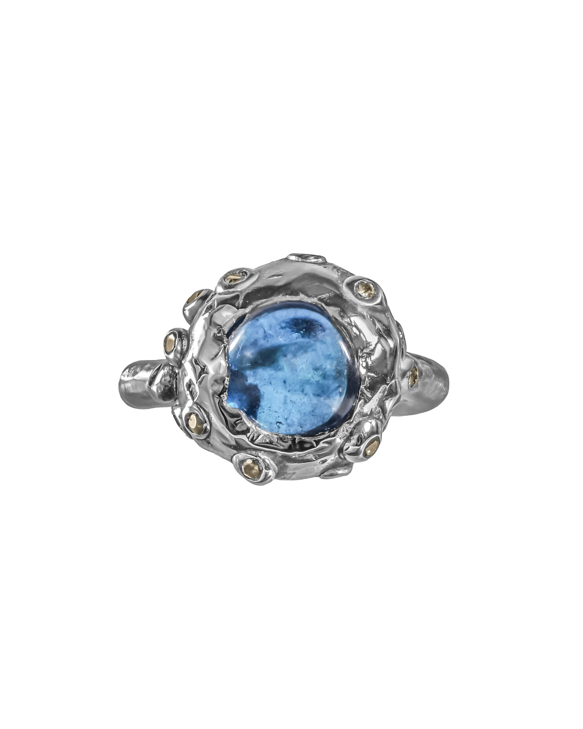 Blue Cluster Ring