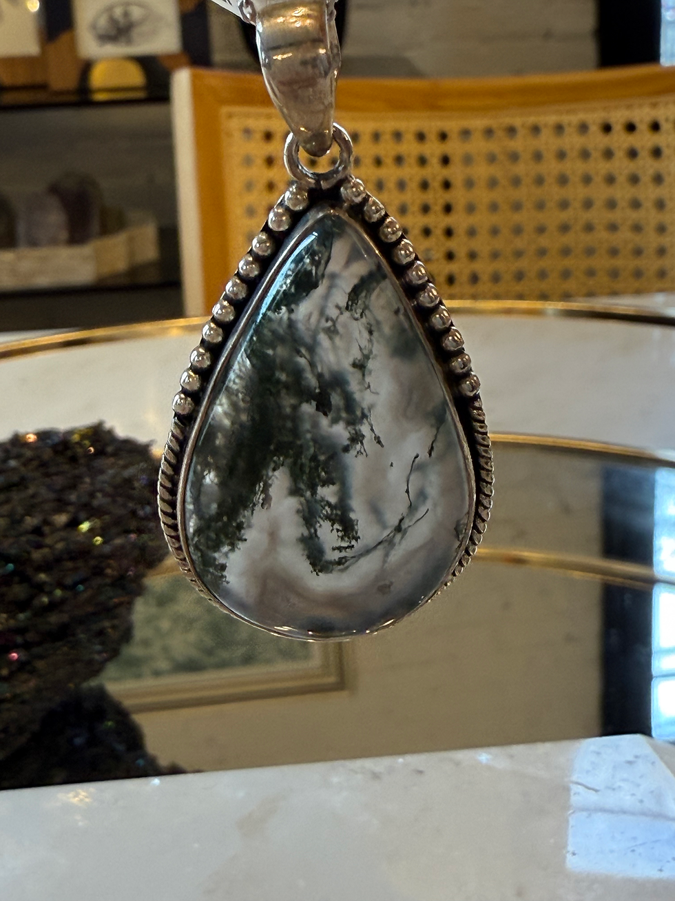 Thumbnail: Moss Agate Pendant  12.8gm 
