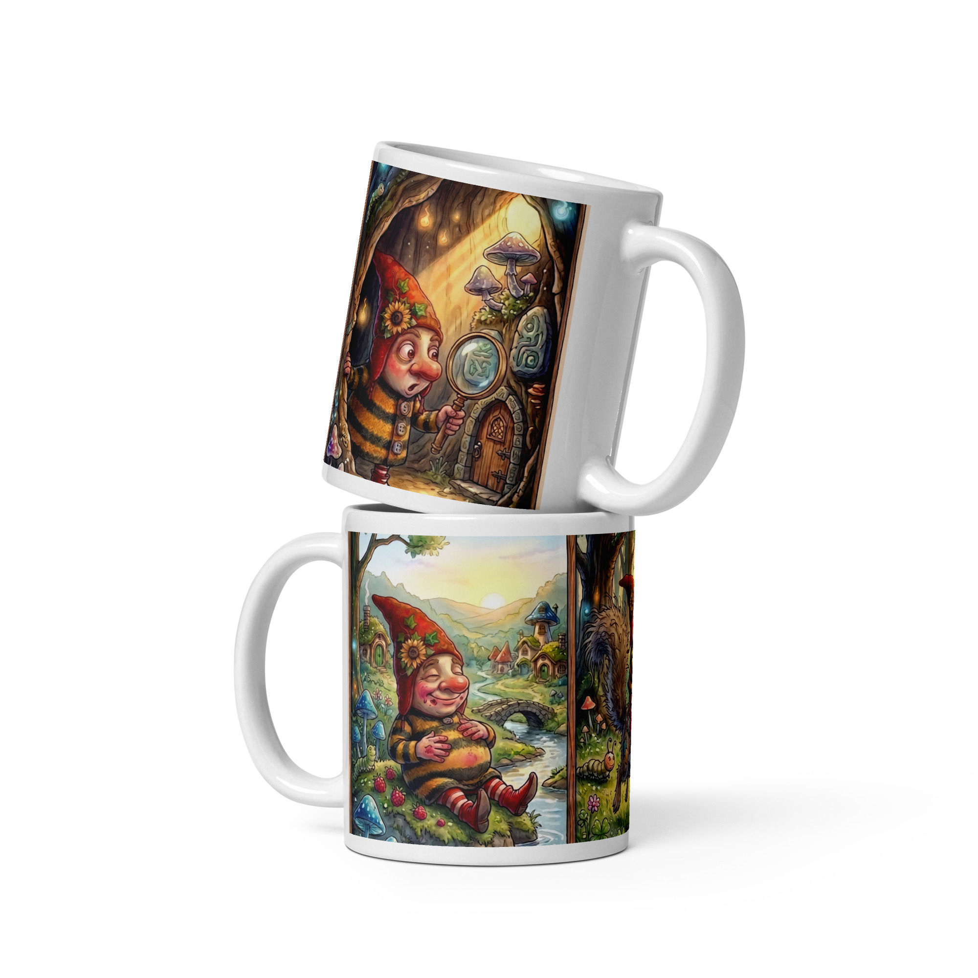 White glossy mug