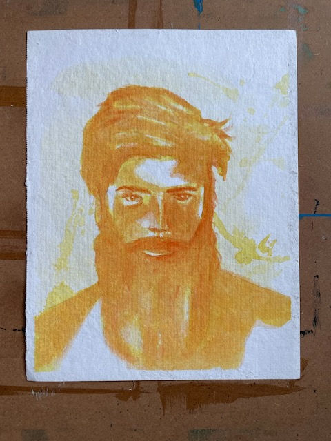 Portraits of Colours - Yellow - Original Art - Watercolour Painting