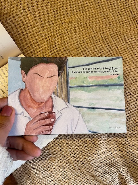 Painted movie postcards