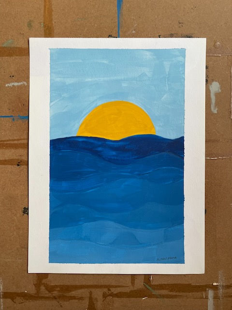 Thumbnail: Landscape paintings - Original Art - Gouache Painting