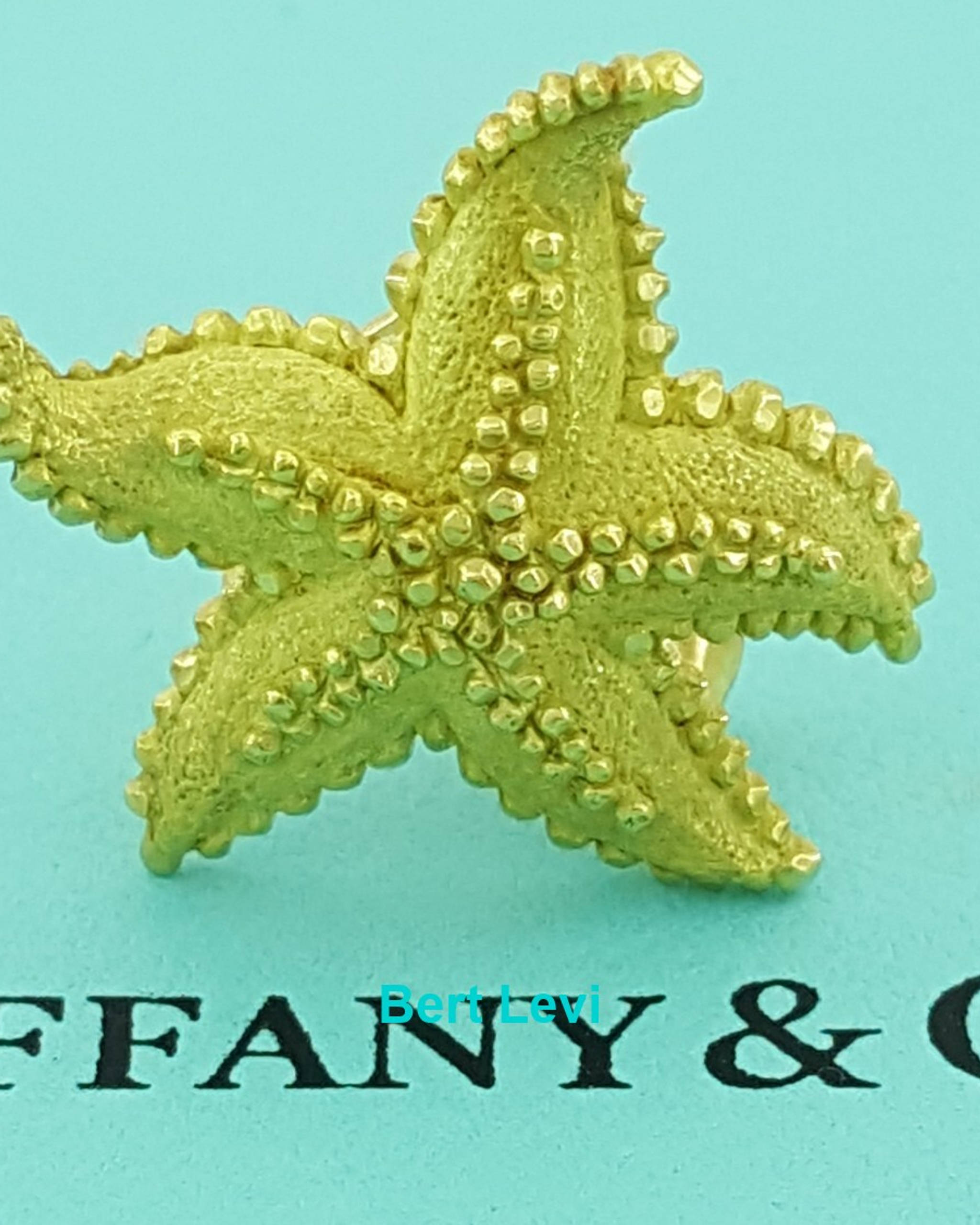 Tiffany & Co Vintage 18K Yellow Gold Starfish Single Clips-On Earring 8.3 grams