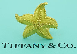 Tiffany & Co Vintage 18K Yellow Gold Starfish Single Clips-On Earring 8.3 grams