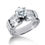 Thumbnail: Ladies 14KT White Gold Platinum Fancy Engagement Ring ENR2194