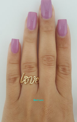 Tiffany & Co Paloma Picasso Graffiti Love Ring 18K Yellow Gold