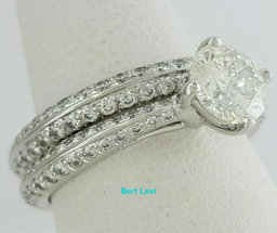 HOF Hearts on Fire Felicity Round Diamond Semi-Mount Ring 1.12 ct 18K Gold Set