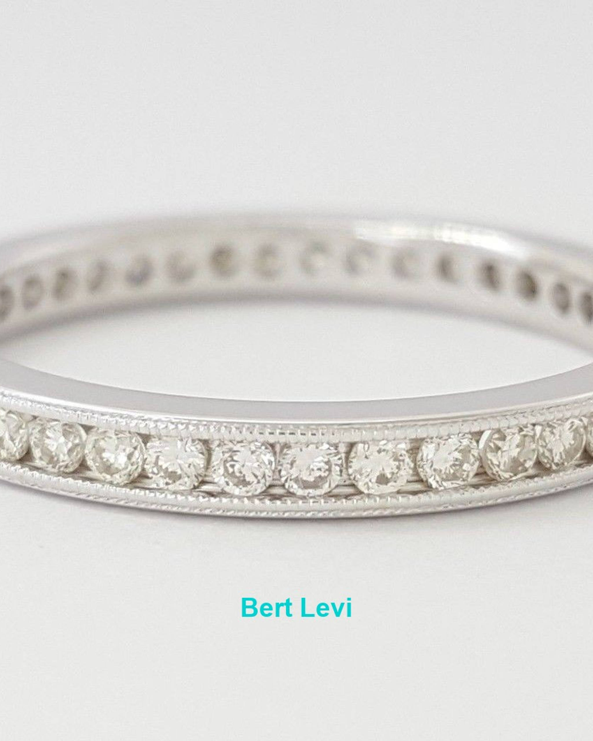 0.63 ct 18K White Gold Round Diamond Eternity Wedding / Anniversary Band Ring