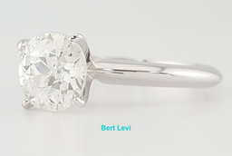 Antique Old European Diamond Solitaire Engagement Ring 1.34 ct 14k White Gold