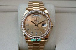 ROLEX 228348 DAY-DATE 40MM WATCH DIAMOND DIAL DIAMOND BEZEL