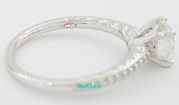 Ritani Round Brilliant Diamond Engagement Ring 1.14 ct 14k White Gold Rt $14,000