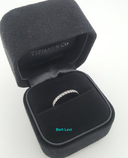 Tiffany & Co Novo Half Circle Diamond Wedding Band Ring 0.25 ct Platinum $3,400