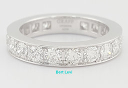 Graff Diamond Eternity Wedding Band 18k White Gold 2 ct 4mm Retail $13K