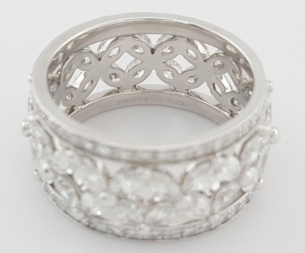 Thumbnail: Tiffany & Co Victoria Diamond Wedding Band Platinum 9.2 mm 2.34 ct Rtl $32.5K