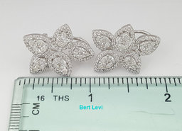 Pear Round Marquise & Princess Diamond 18k Gold Cluster 2.5 ct Earrings $7.5K