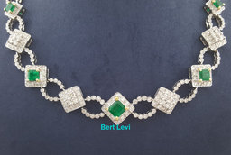 Natural Colombian Emerald & Diamond Necklace 24.9 ct 18k Gold 104.8 Gr Rtl $88K