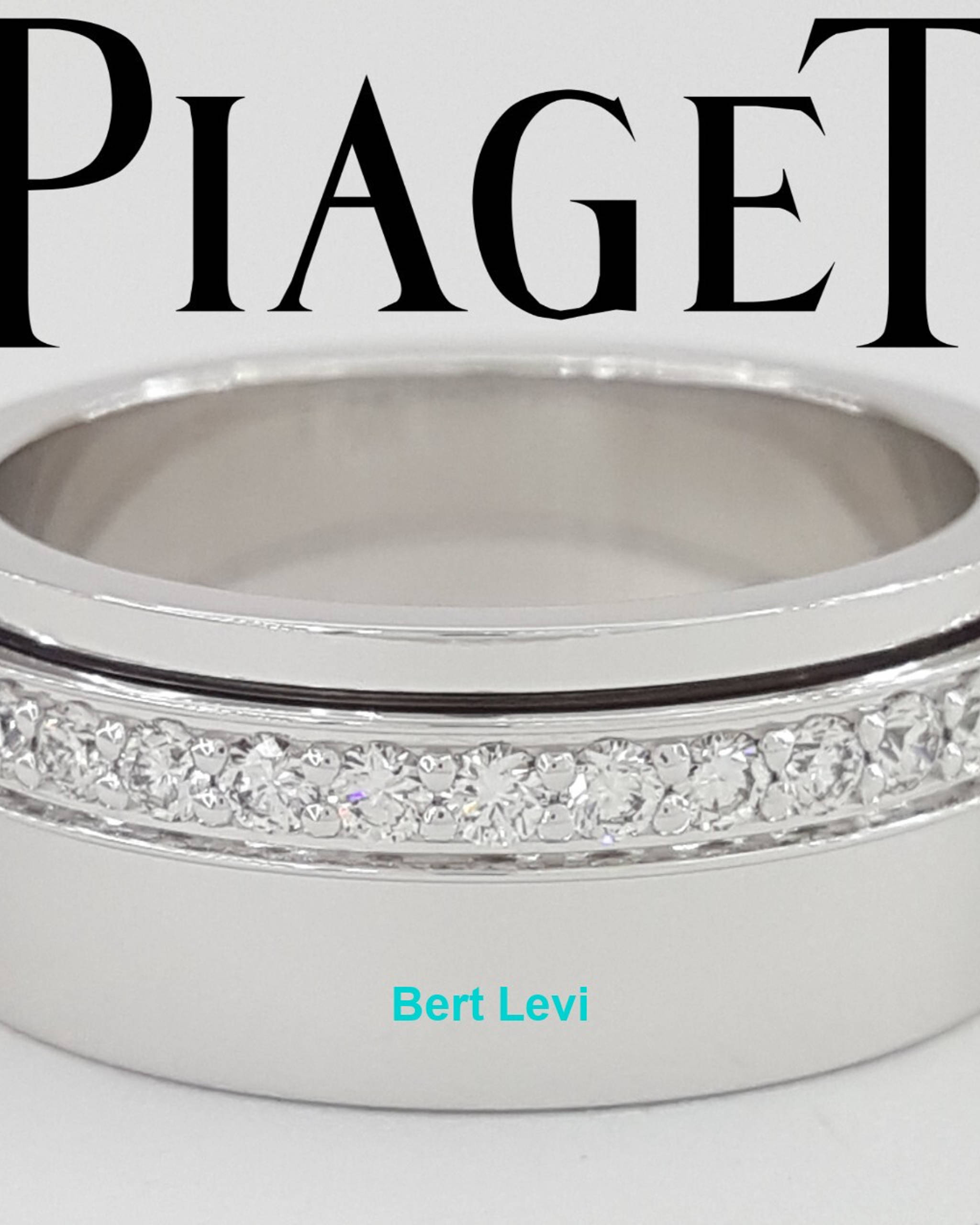 Piaget Round Diamond Full Circle Eternity White Gold Wedding Band Ring 0.72 ct