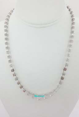 Baguette Round Diamond Graduated Tennis Necklace 7.8 ct 18K White Gold Rtl $30K