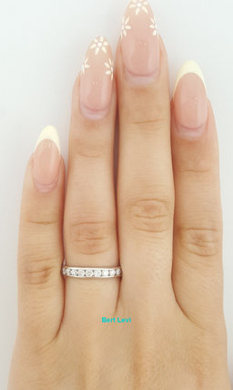 Round Diamond Channel Set 14k Wedding Band Ring 0.5 ct 3.2 mm