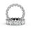 Thumbnail: Ladies 14KT White Gold Platinum Eternity Wedding Band EWB579-6x4-OV-6½