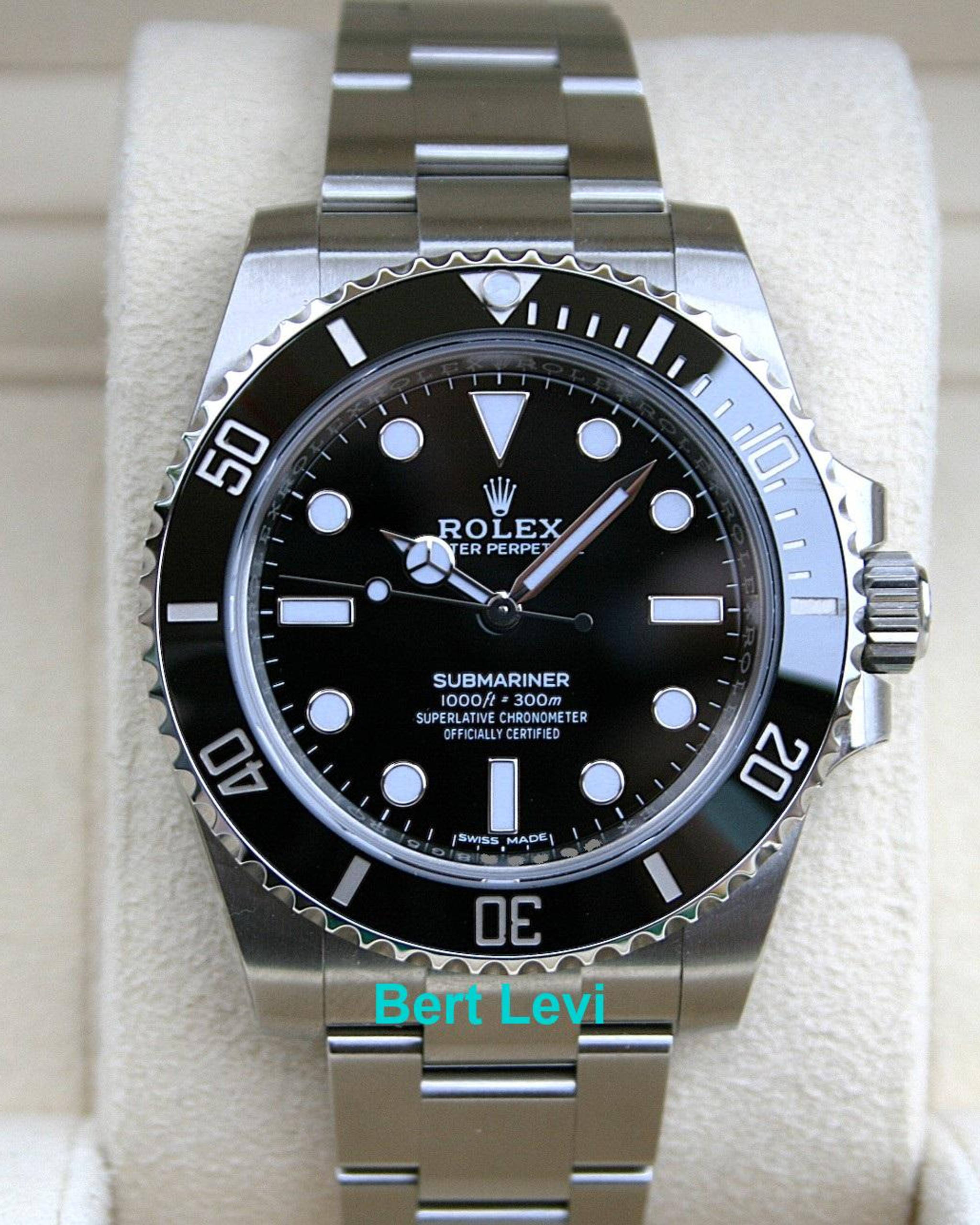 ROLEX 114060 SUBMARINER NO DATE WATCH 40MM NOS