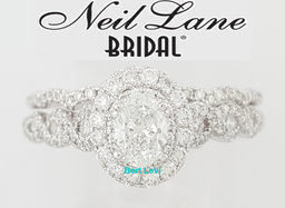 Neil Lane Oval Diamond Double Halo Engagement Ring & Band Set 1.38 ct Rtl $5.7K
