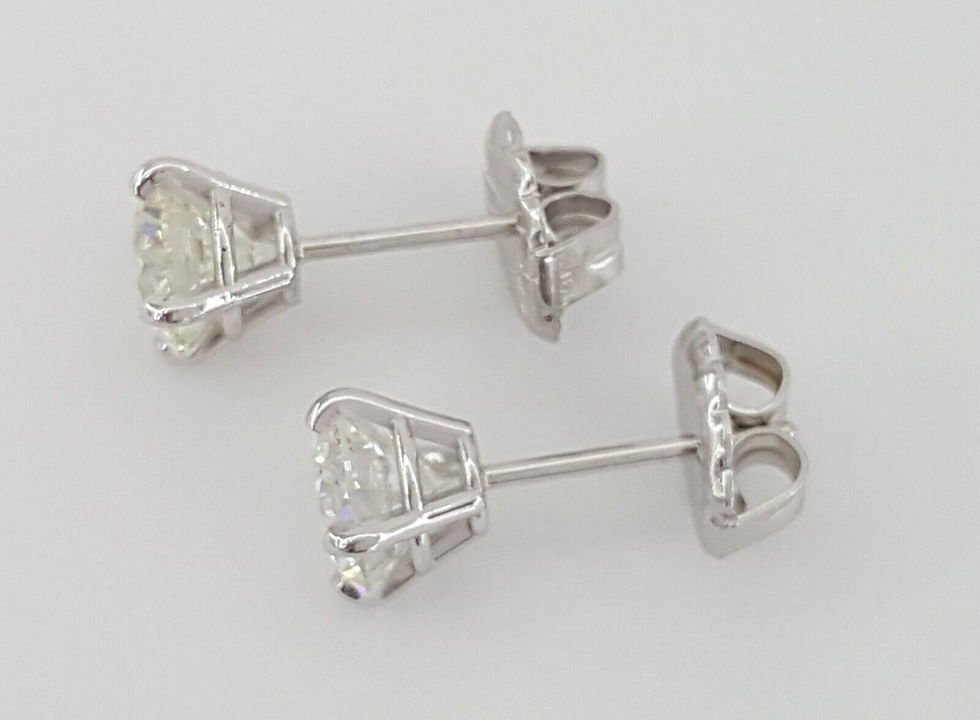 Thumbnail: Natural Round Brilliant Cut Diamond Stud Earrings 1.62 ct GIA Retail $13K