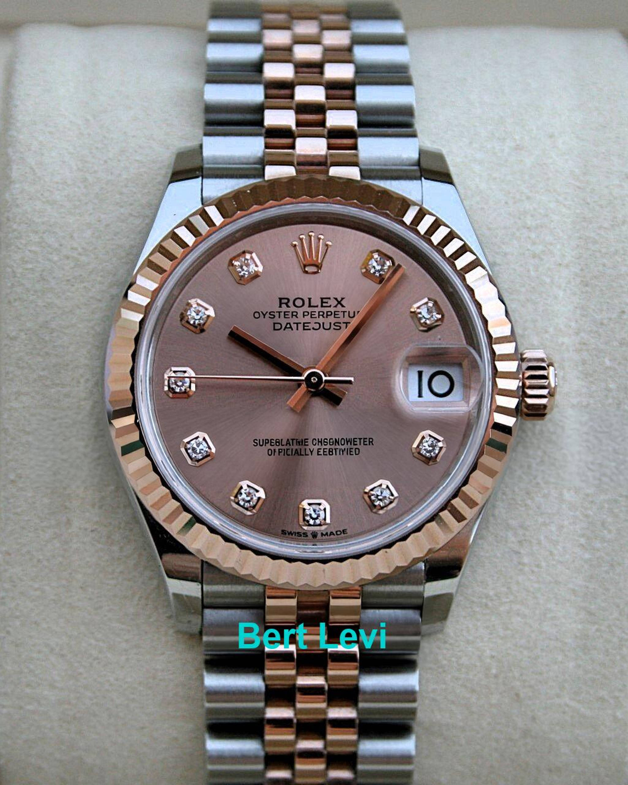 ROLEX 278271 DATEJUST MIDSIZE 18K ROSE/SS WATCH