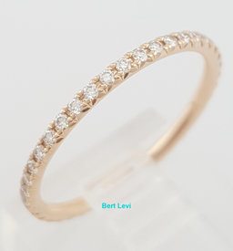 Tiffany & Co Soleste Full Circle Eternity Diamond Ring 0.21 ct 18K Rose Gold