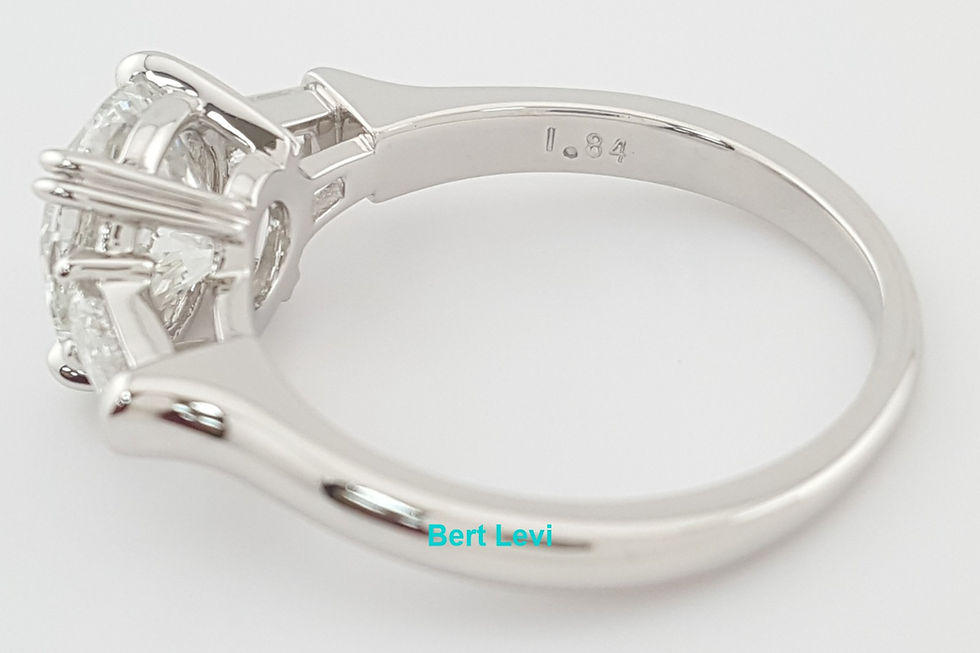Thumbnail: Harry Winston Classic Round Diamond Three Stone Engagement Ring 2.4 ct Rtl $66K