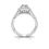 Thumbnail: Ladies 14KT White Gold Platinum Round Diamond Halo Engagement Set ENS2241-1.5-A