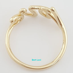 Tiffany & Co Paloma Picasso Graffiti Love Ring 18K Yellow Gold