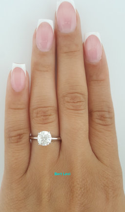 Antique Old European Diamond Solitaire Engagement Ring 1.34 ct 14k White Gold