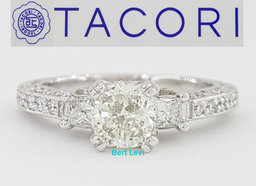 TACORI Crescent Cushion Cut Diamond Platinum Engagement Ring 1.51 ct GIA Rt $12K