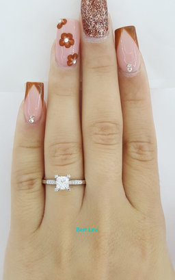 Tacori Simply Princess Cut Diamond Engagement Ring Platinum 0.8 ct GIA Rt $7,150