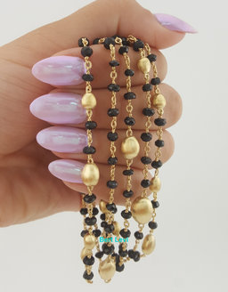 Marco Bicego 5-Strand Siviglia Black Onyx 18K Yellow Gold Bracelet 25.3 Grams